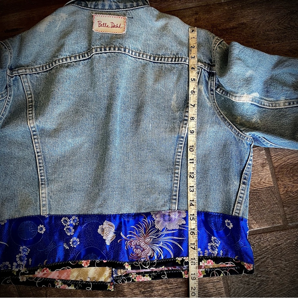 Bella Dahl Vintage Levis blue Jean Jacket silk L - Picture 7 of 8